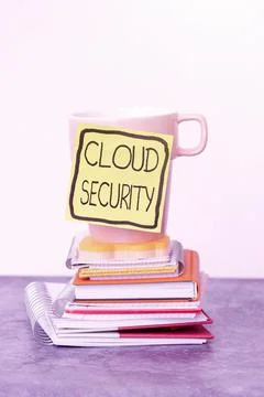 Sign displaying Cloud Security. Business idea protection of data stored online Stock Photos