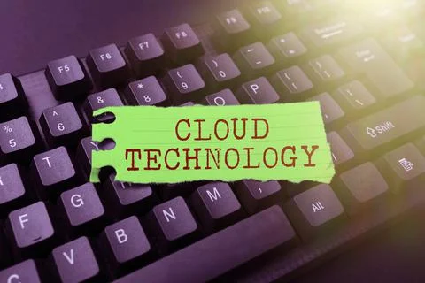 Sign displaying Cloud Technology. Conceptual photo storing and accessing data Foto stock