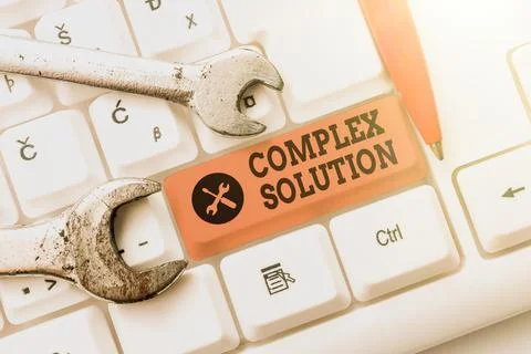 Sign displaying Complex Solution. Business overview significant ideas that are Foto stock