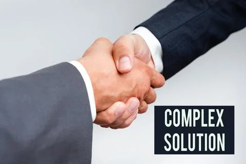 Sign displaying Complex Solution. Business idea significant ideas that are Foto stock