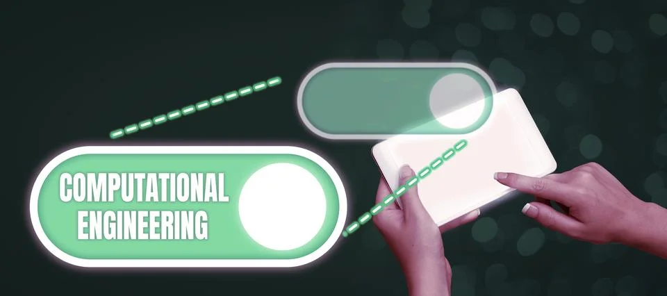 Sign displaying Computational Engineering. Word for Come to agreement by mutual Stock Photos