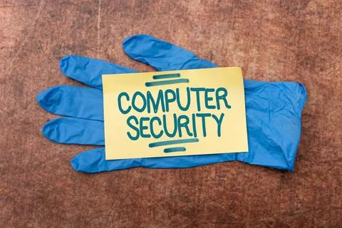 Sign displaying Computer Security. Conceptual photo protection of computer Stockfoto's