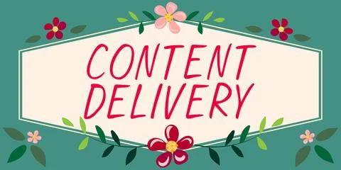 Sign displaying Content Delivery. Conceptual photo method for studying documents Ilustración de archivo