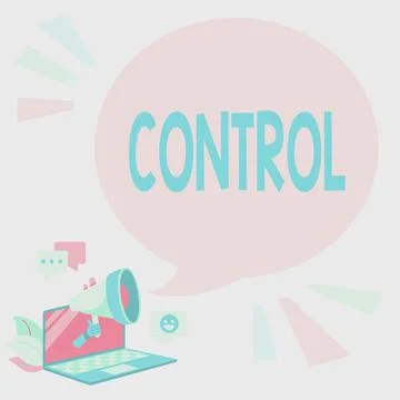 Sign displaying Control. Concept meaning Power to influence direct behavior Stockillustratie