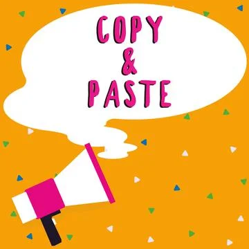 Sign displaying Copy Paste. Business showcase an imitation, transcript, or イラスト素材