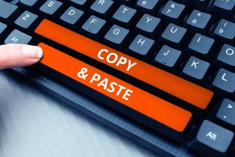 Sign displaying Copy Paste. Conceptual photo an imitation, transcript, or 스톡 사진