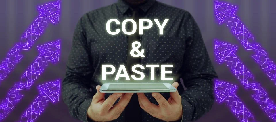 Sign displaying Copy Paste. Internet Concept an imitation, transcript, or Stock Photos