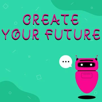 Sign displaying Create Your Future. Word for Know what you want and willingness Stock Illustration