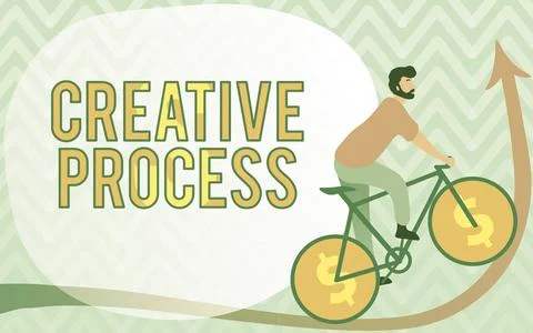 Sign displaying Creative Process. Business concept act of making new connections Stock Illustration