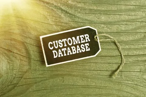 Sign displaying Customer Database. Conceptual photo uptodate on customer Stock Photos