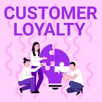 Sign displaying Customer Loyalty. Conceptual photo result of consistently イラスト素材