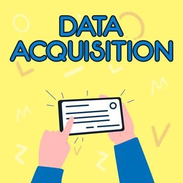 Sign displaying Data Acquisition. Internet Concept way to obtain statistics that Illustrazione stock