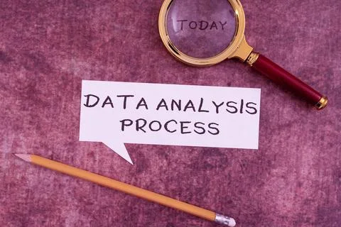 Sign displaying Data Analysis Process. Word for build a dashboard and analyze Foto stock
