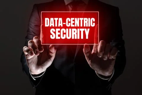 Sign displaying Data Centric Security. Internet Concept involves the retrieved Stockfoto's