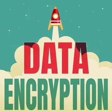 Sign displaying Data Encryption. Business approach Conversion of data into code 스톡 일러스트