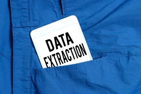 Sign displaying Data Extraction. Internet Concept act or process of retrieving Stock Photos