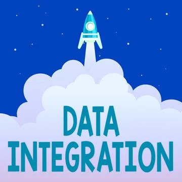 Sign displaying Data Integration. Business overview involves combining data 스톡 일러스트