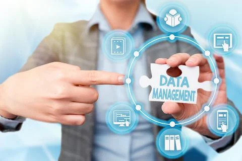 Sign displaying Data Management. Internet Concept disciplines related to Stock Photos