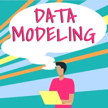 Sign displaying Data Modeling. Business idea process of transferring data Stock Illustration