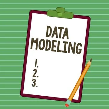Sign displaying Data Modeling. Concept meaning process of transferring data Stock Illustration