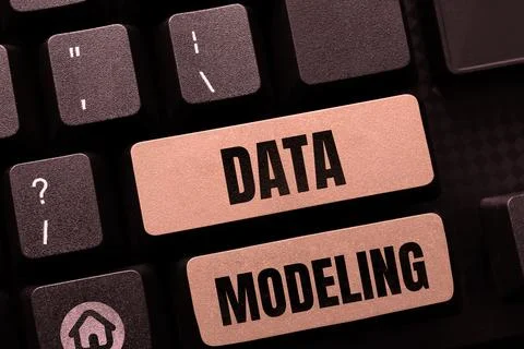 Sign displaying Data Modeling. Concept meaning process of transferring data 写真素材