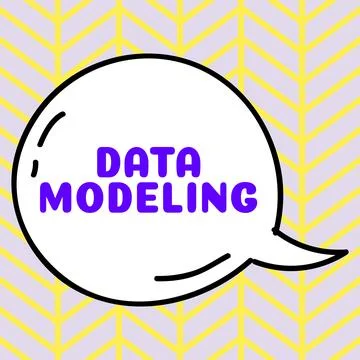 Sign displaying Data Modeling. Internet Concept process of transferring data Stock Illustration