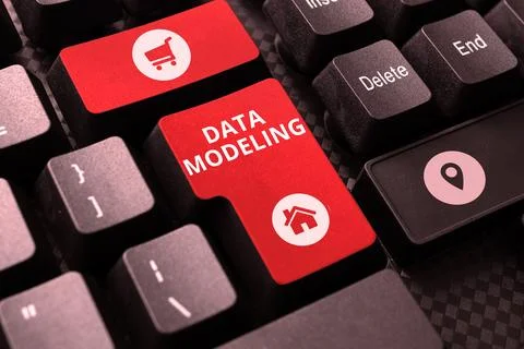 Sign displaying Data Modeling. Internet Concept process of transferring data Foto stock