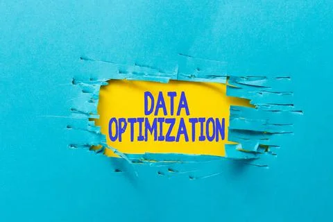 Sign displaying Data Optimization. Business approach process that prepares the Foto stock