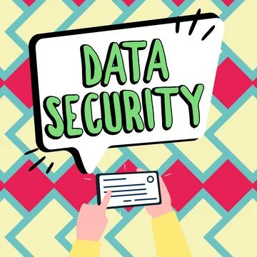 Sign displaying Data Security. Business approach Confidentiality Disk Encryption 스톡 일러스트