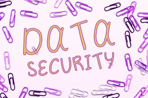 Sign displaying Data Security. Business concept Confidentiality Disk Encryption Stock Photos