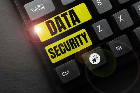 Sign displaying Data Security. Business idea Confidentiality Disk Encryption Stock Photos