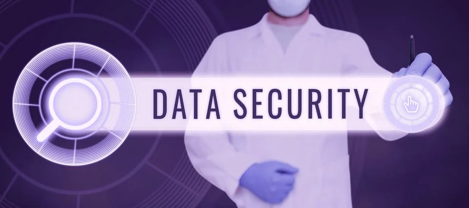 Sign displaying Data Security. Conceptual photo Confidentiality Disk Encryption Stock Photos