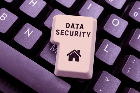Sign displaying Data Security. Word for Confidentiality Disk Encryption Backups Stock Photos