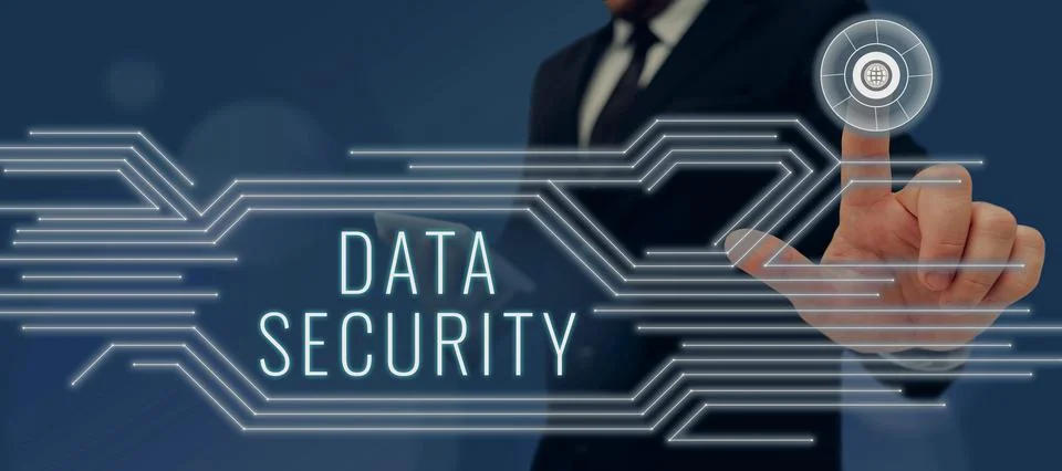 Sign displaying Data Security. Word for Confidentiality Disk Encryption Backups Stock Photos