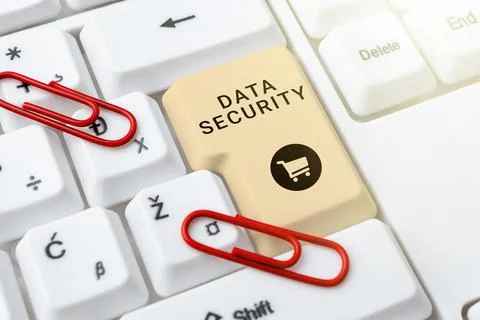 Sign displaying Data Security. Word Written on Confidentiality Disk Encryption Stock Photos
