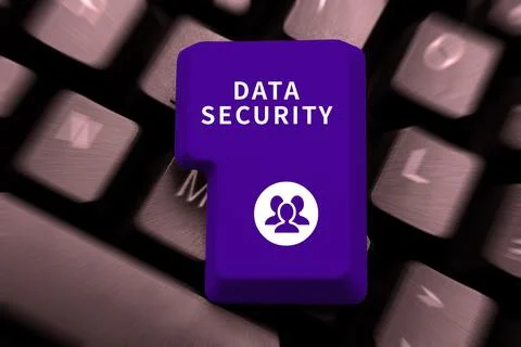 Sign displaying Data Security. Word for Confidentiality Disk Encryption Backups Stock Photos