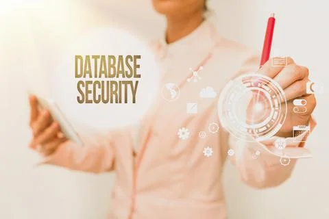 Sign displaying Database Security. Business showcase security controls to 写真素材