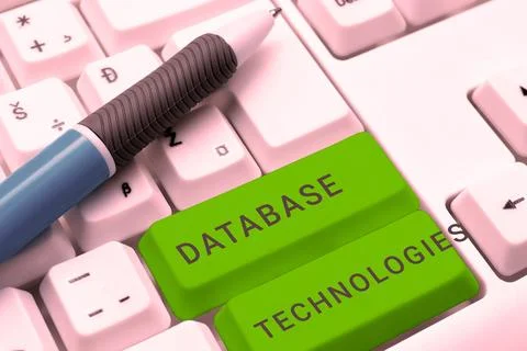 Sign displaying Database Technologies. Business idea uses a database application Stock Photos