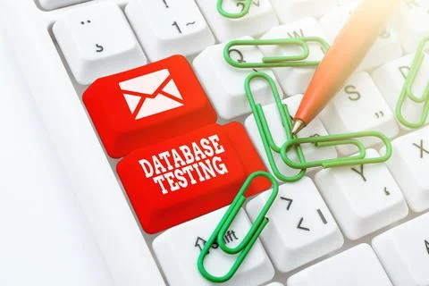 Sign displaying Database Testing. Business approach involves the retrieved Stockfoto's