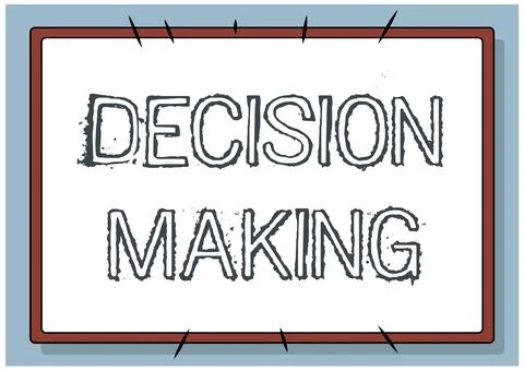 Sign displaying Decision Making. Internet Concept to choose the best option to Stock Illustration