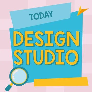 Sign displaying Design Studio. Internet Concept work environment specifically Stock Illustration