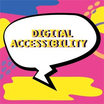 Sign displaying Digital Accessibility. Word Written on electronic technology Stock Illustration