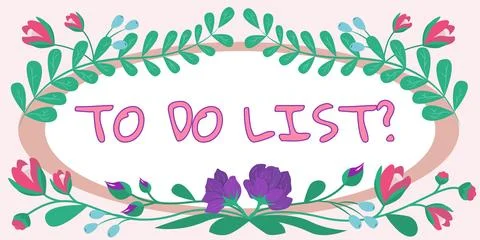 Sign displaying To Do List Question. Internet Concept Series of task to be done 库存插图