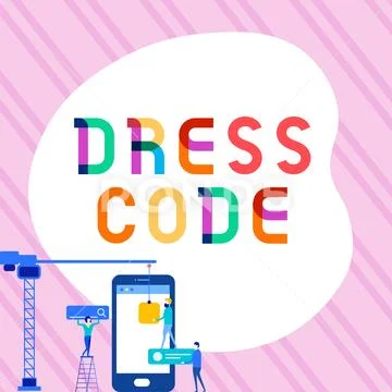Sign displaying Dress Code. Business approach an accepted way of ...