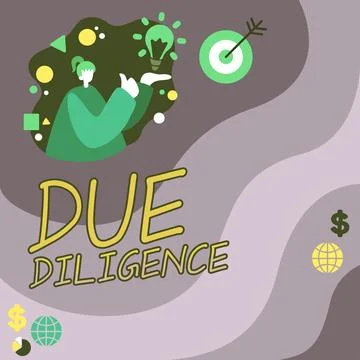Sign displaying Due Diligence. Internet Concept avoid harming other business Stock Illustration