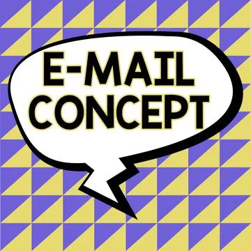 Sign displaying E Mail Concept, Word for sequence of marketing efforts to rea Stock-Illustration