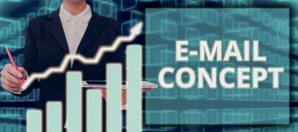 Sign displaying E Mail Concept. Business approach sequence of marketing efforts Stock Photos