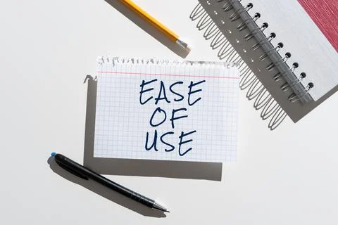 Sign displaying Ease Of Use. Concept meaning User friendly easy to operate 写真素材