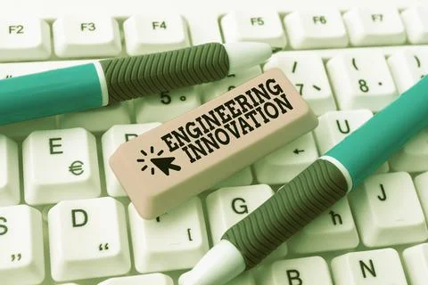 Sign displaying Engineering Innovation. Concept meaning Process expressed in Stockfoto's