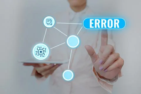 Sign displaying Error. Concept meaning state or condition of being wrong in 스톡 사진